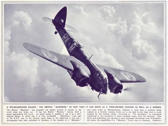 Ein Bristol Blenheim, aus The Illustrated War News, veröffentlicht am 22. November 1939